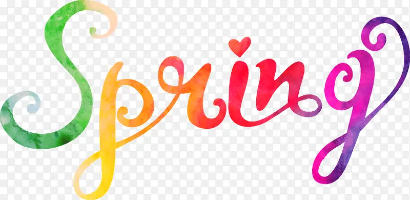 春天spring水彩字PNG图片素材下载_图片编号10314529-PNG素材网