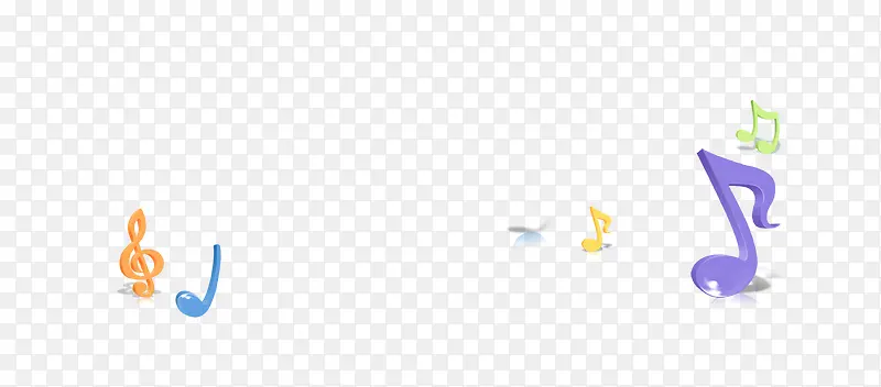 彩色卡通音符漂浮素材