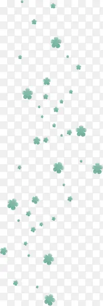 绿色花瓣漂浮
