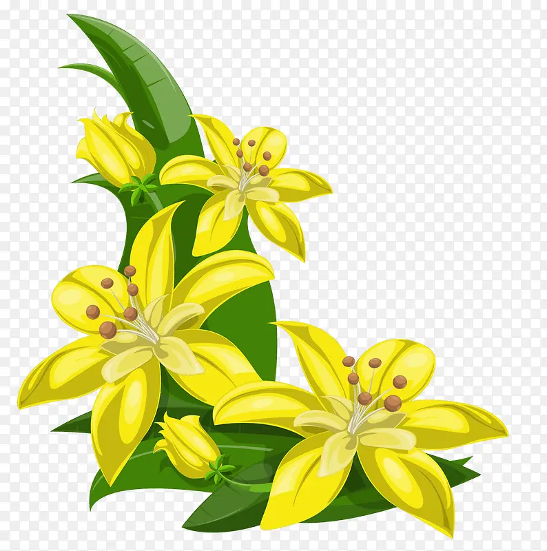 黄色花卉装饰