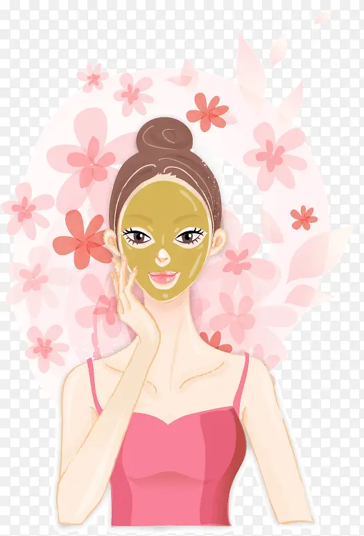 做面膜的美女