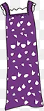 创意扁平手绘合成紫色的裙子