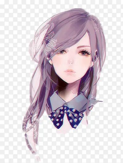 长发手绘美女