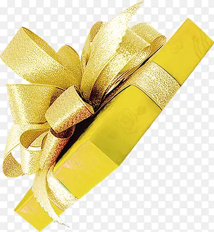 金色丝带包装礼物
