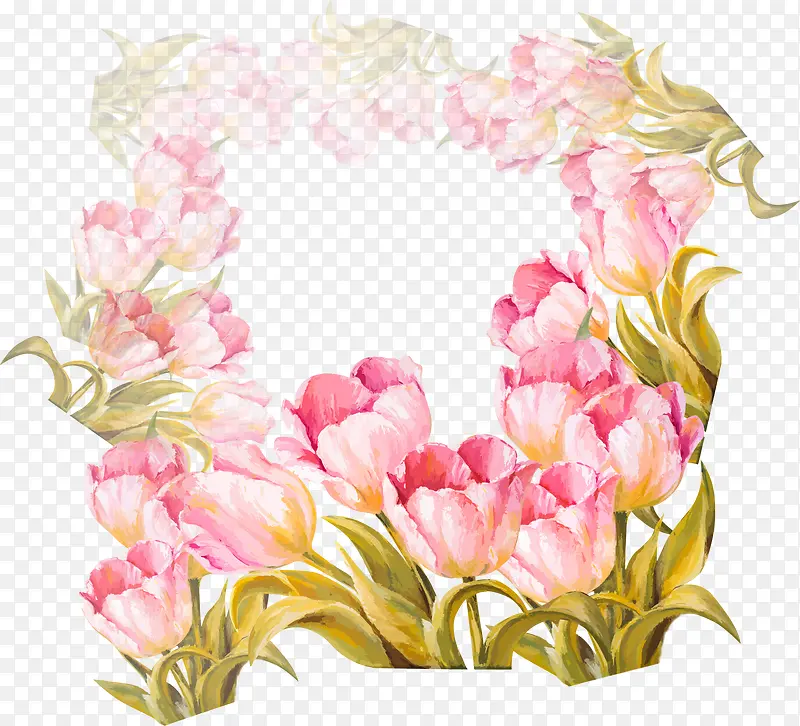 粉色花圈植物