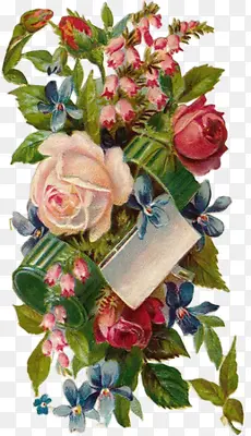 古典手绘鲜花