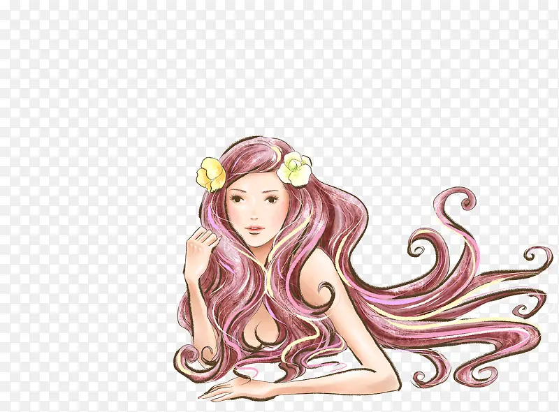长头发女孩头像