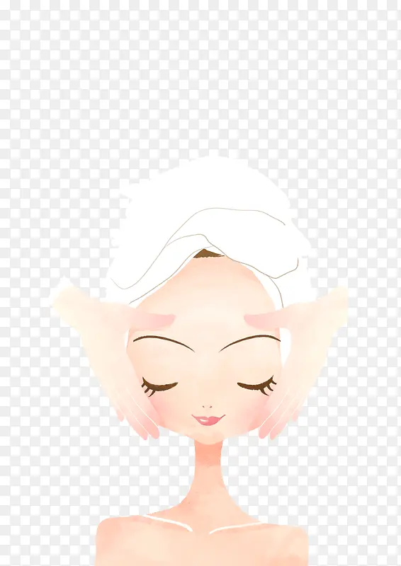 手绘美容美女