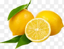 黄色新鲜柠檬水果高清