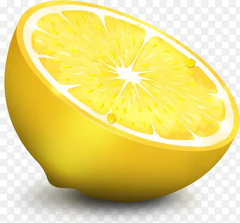 黄色柠檬水珠
