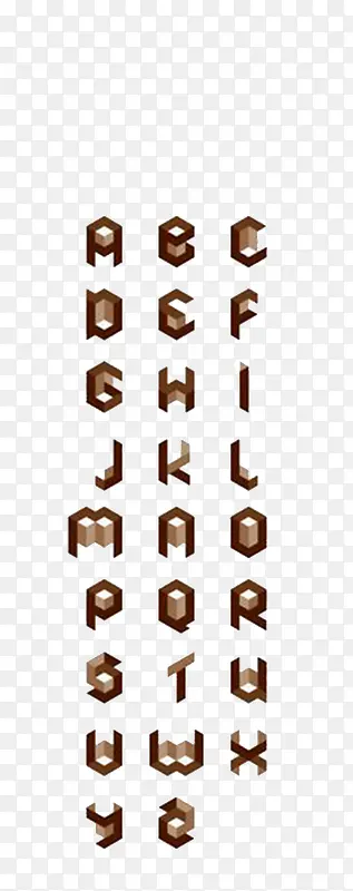 几何立体字母设计