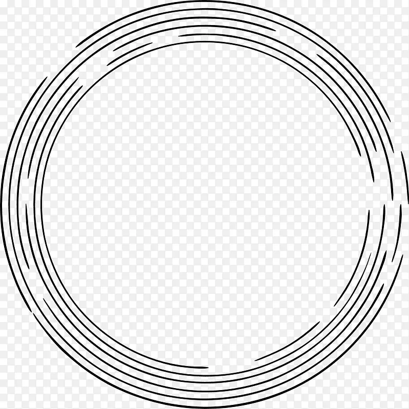 线条黑色圆圈
