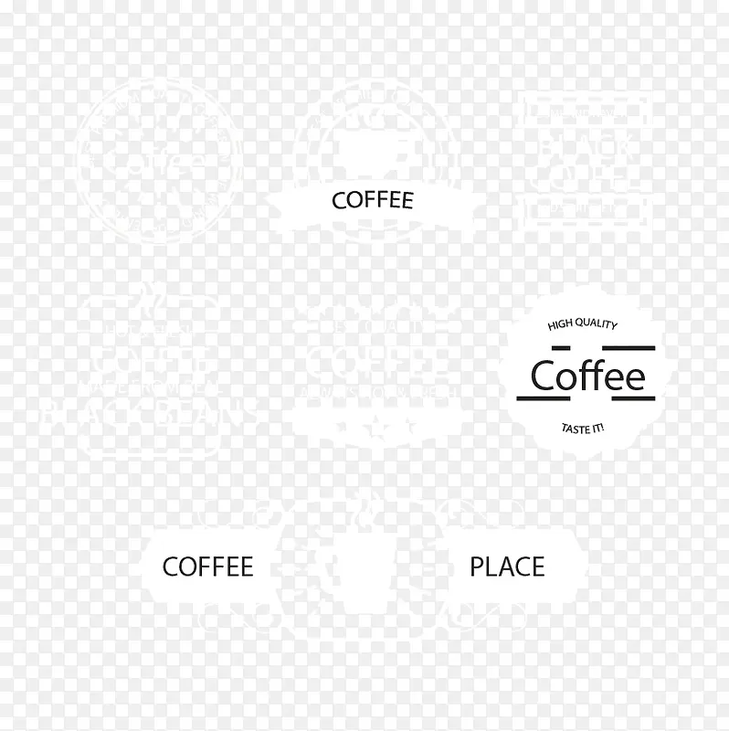 7款优质咖啡标签矢量图