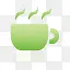 咖啡超级单声道绿色图标