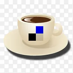 白色咖啡杯图标