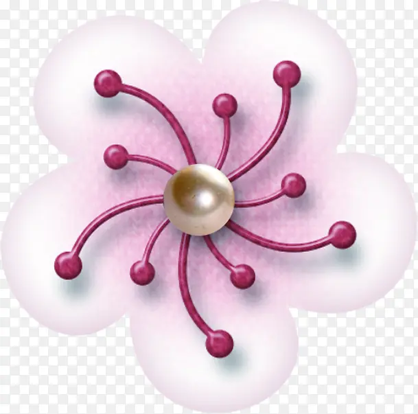 粉色唯美花朵创意喜庆