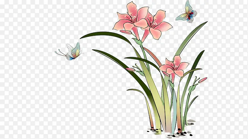 手绘水仙花