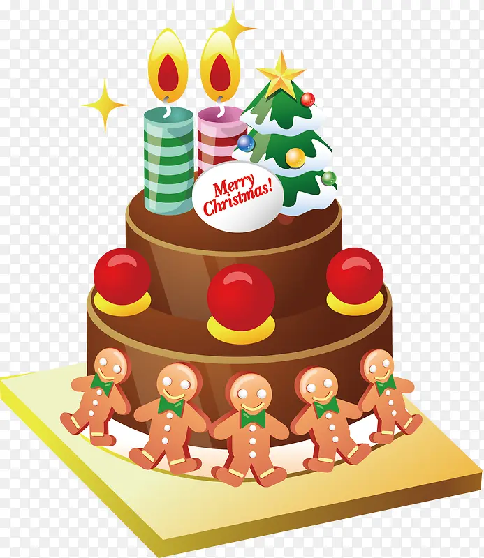 圣诞蛋糕装饰图案