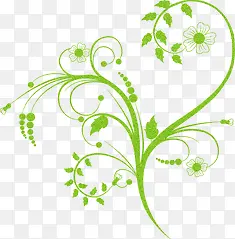 绿色复古藤蔓花卉文理合成