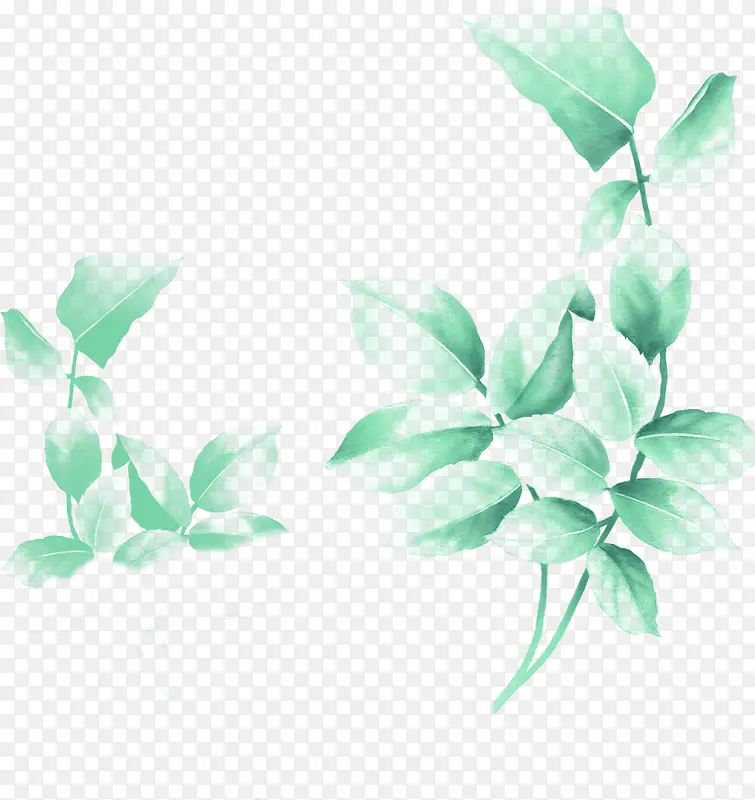 梦幻绿色花纹底纹
