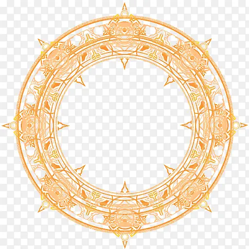 金色花边圆环装饰