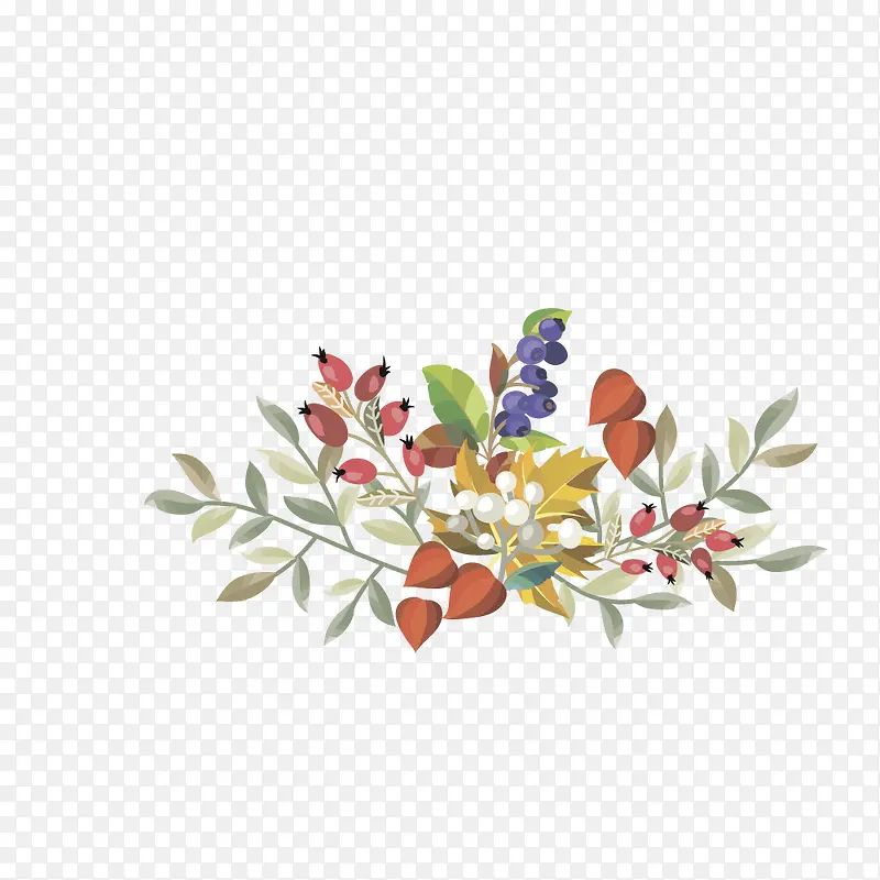 手绘花草装饰设计PNG图片素材下载_图片编号10336342-PNG素材网