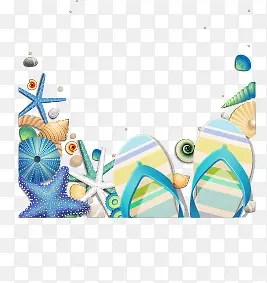 矢量海边海星