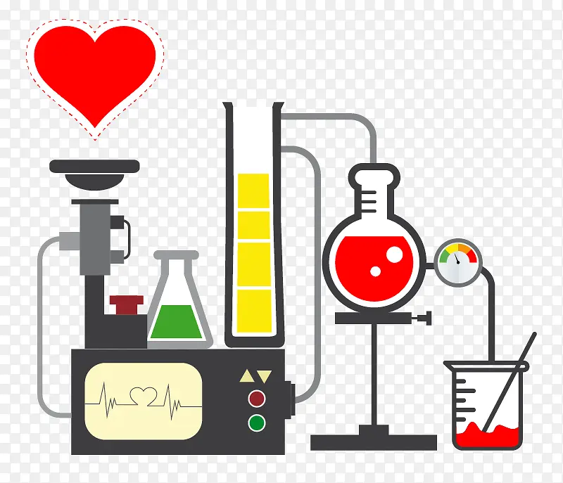 化学实验矢量图
