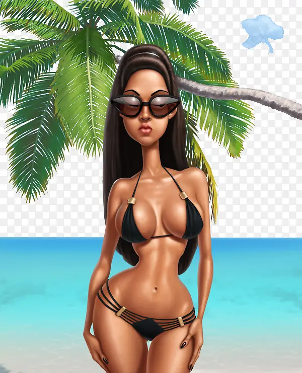 海边性感美女