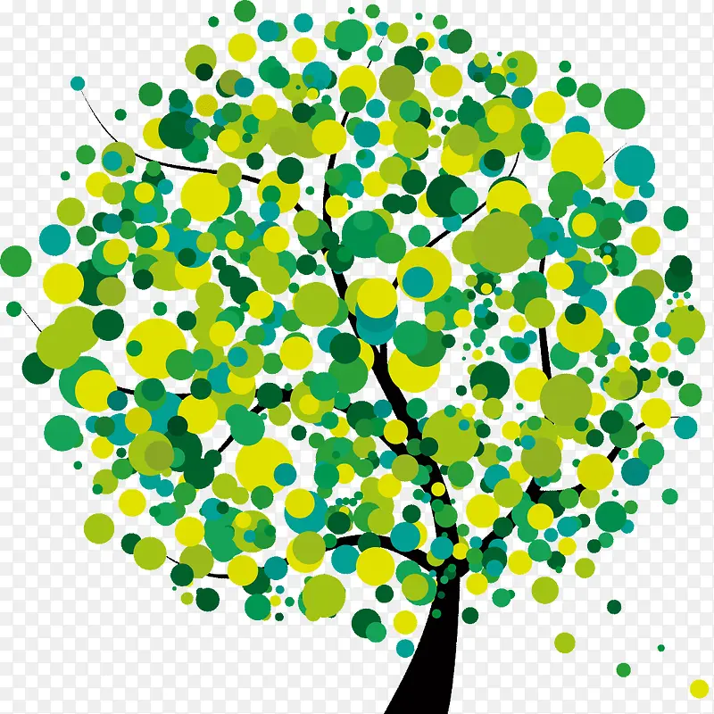 绿色清新创意树