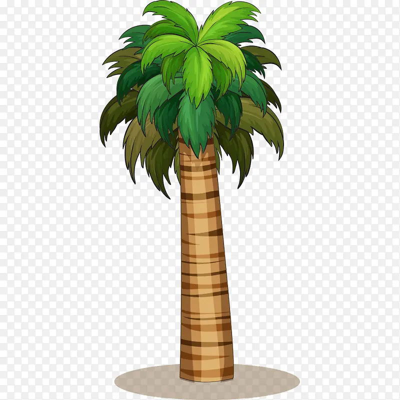 卡通沙滩植物椰子树