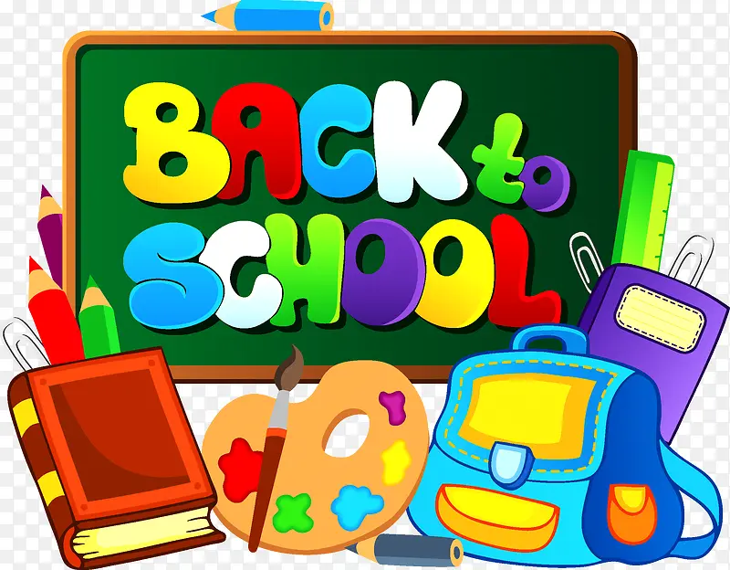 back to school艺术字