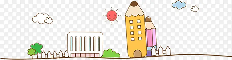 开学季手绘线条校园PNG图片素材下载_图片编号10340085-PNG素材网
