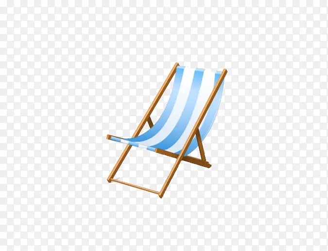 蓝色条纹沙滩椅