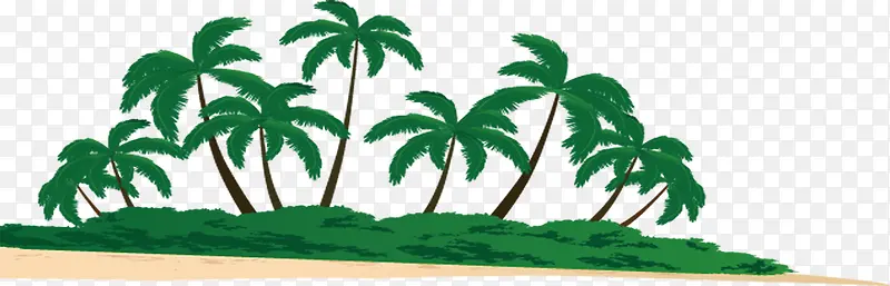 夏日植物绿色沙滩椰子树