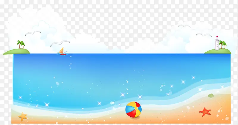 矢量蔚蓝大海