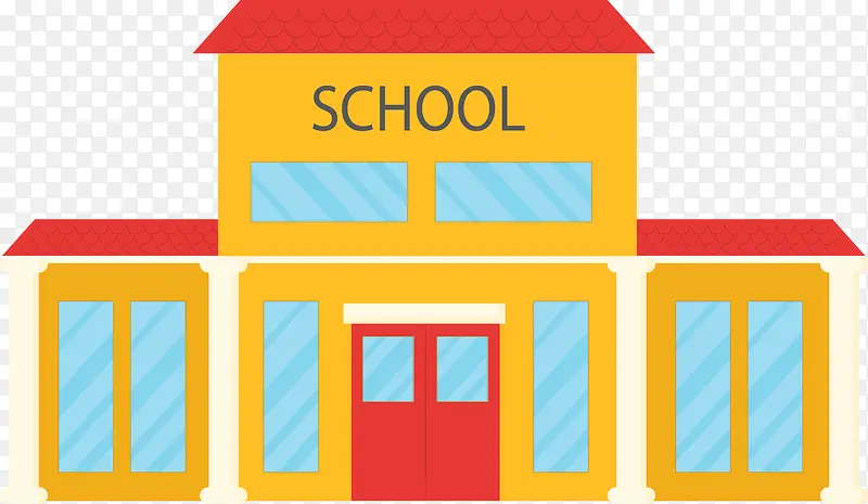 开学季黄色的学校