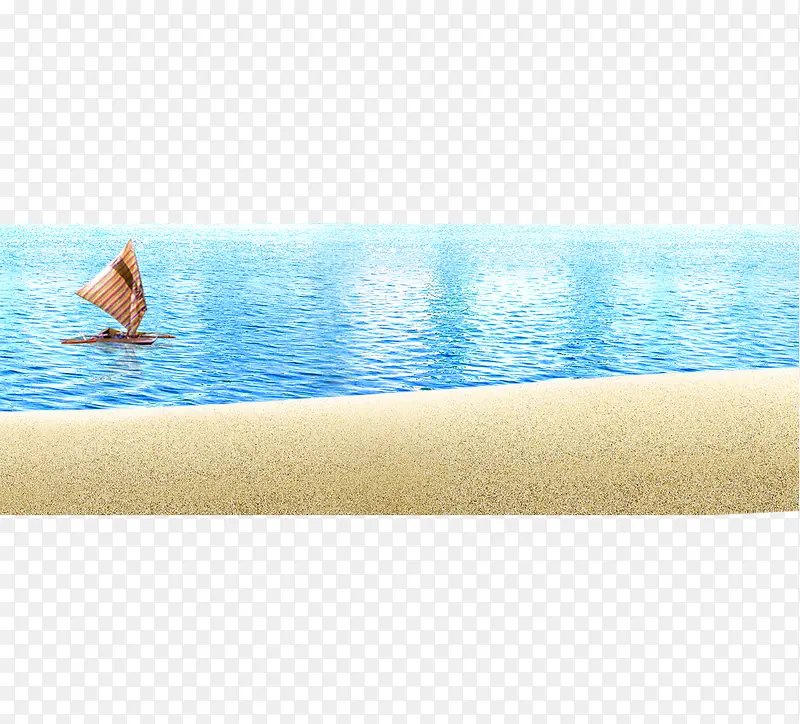 沙滩海水 帆船