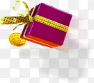 紫色的礼品礼物包装盒