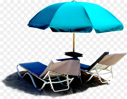夏日海报沙滩遮阳伞