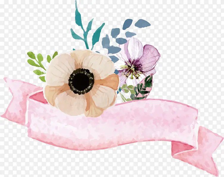花卉边框矢量图