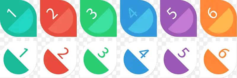 矢量手绘PPT数字标签