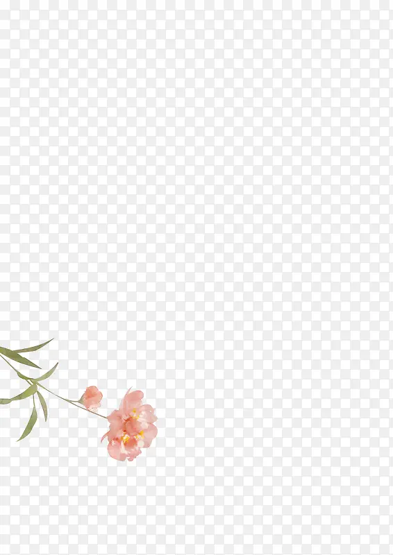 鲜艳粉花手绘海报背景