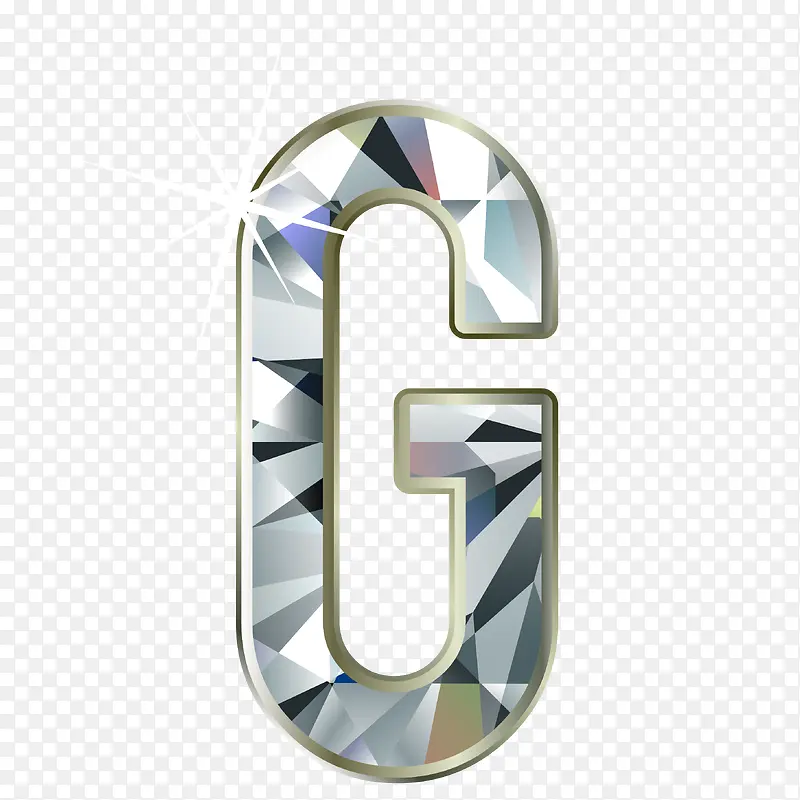 钻石英文字母G