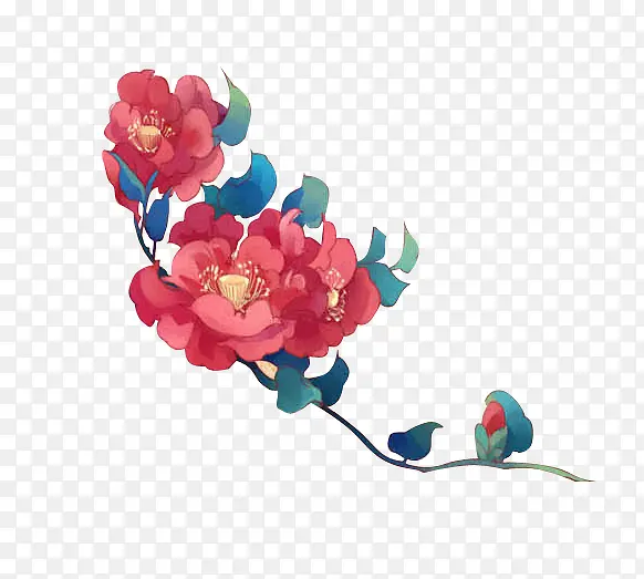 手绘花朵