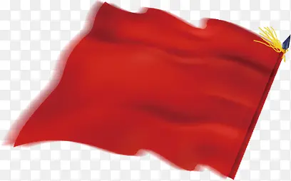 红色手绘中国风红旗