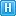 蓝色的大写字母H按键 icon