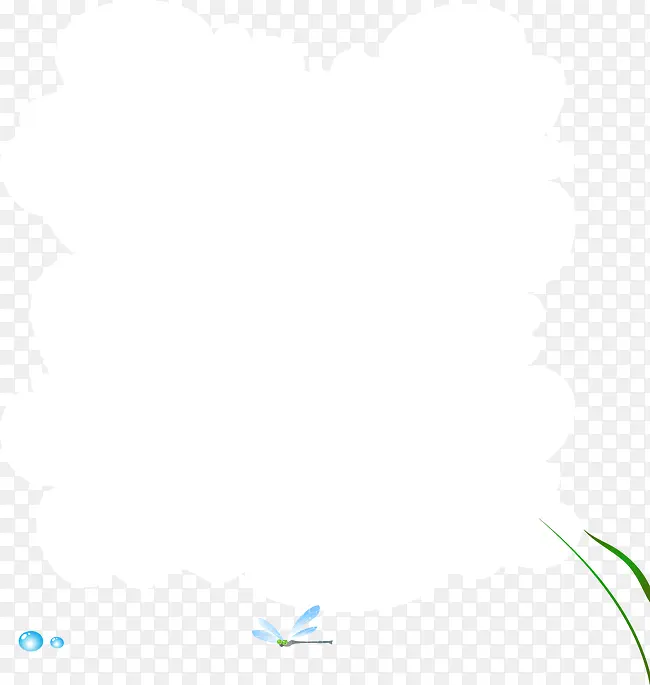 卡通手绘云朵边框