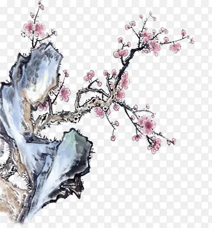 水墨丹青梅花画