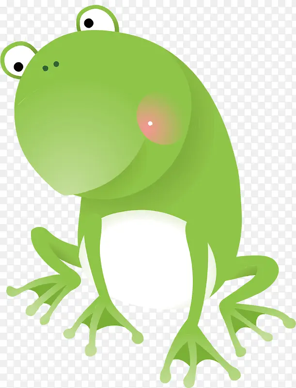 青蛙 绿色 卡通 动物